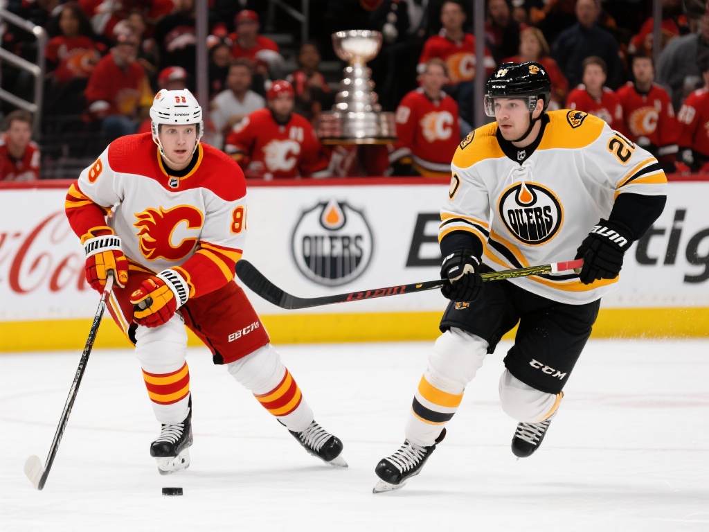 常规赛对决:卡尔加里火焰大战埃德蒙顿油人 火焰队,成立于1972年,以其激情四射的